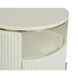 Paloma 23.5 X 19 inch High Gloss Cream End Table
